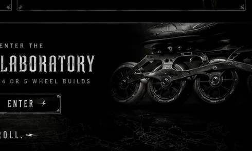 UFS inline skate machinery in darkness