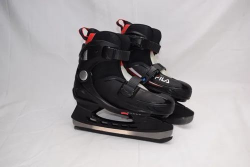 Slightly Used FILA J-One Kid's Adjustable Ice Skates | Black, Medium (J13-Y4)