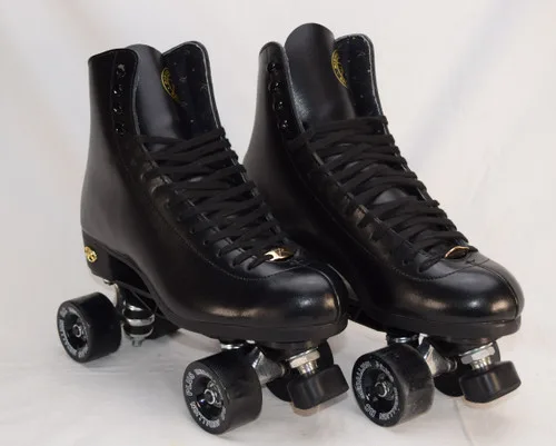 Slightly Used Riedell 120 Sunlite Indoor Roller Skates | Black, Men's 9 ( Ladies' 10)